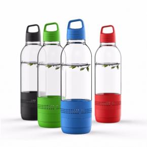 Water bottle with bluetooth speaker 